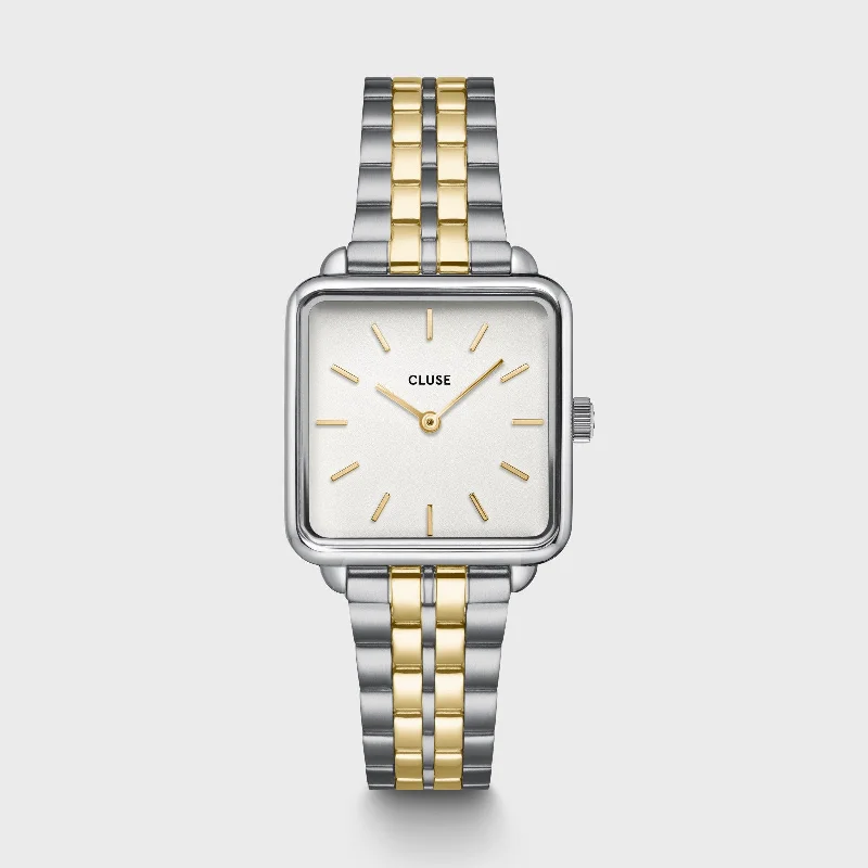 Women's Hybrid Design Mechanical Watches-La Tétragone Watch Steel, Coconut Milk, Two-Tone Women's Hybrid Design Mechanical Watches-La Tétragone Watch Steel, Coconut Milk, Two-Tone