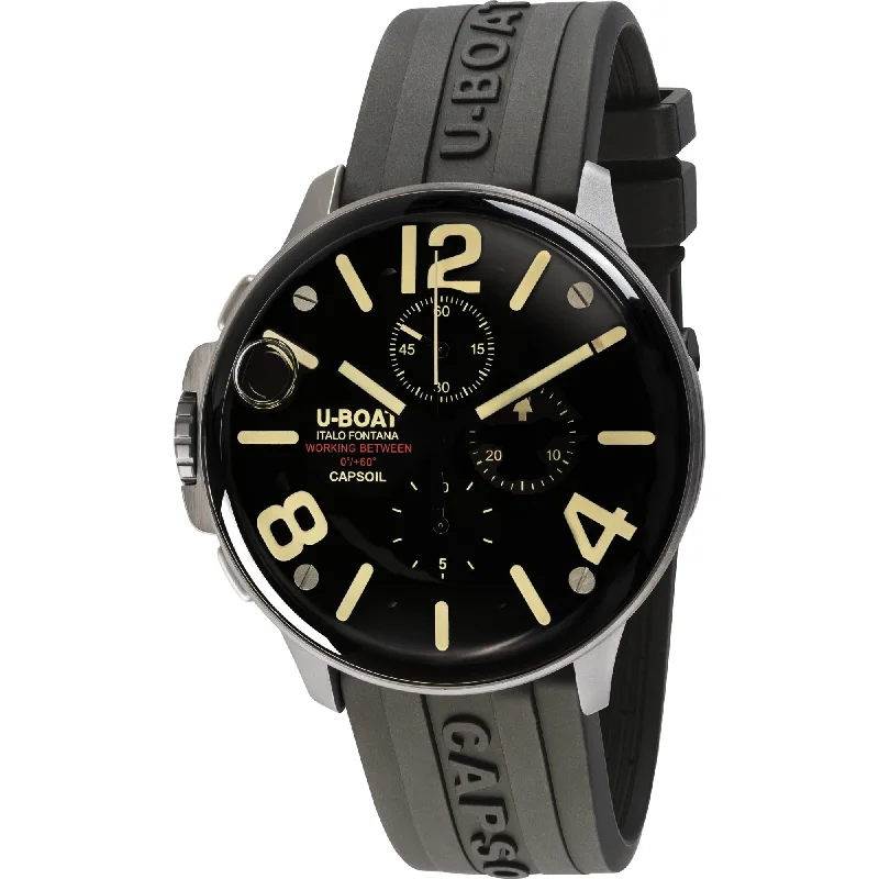 Men's Night Out Dress Watches-U-Boat 8111/D Men's Capsoil Black Watch