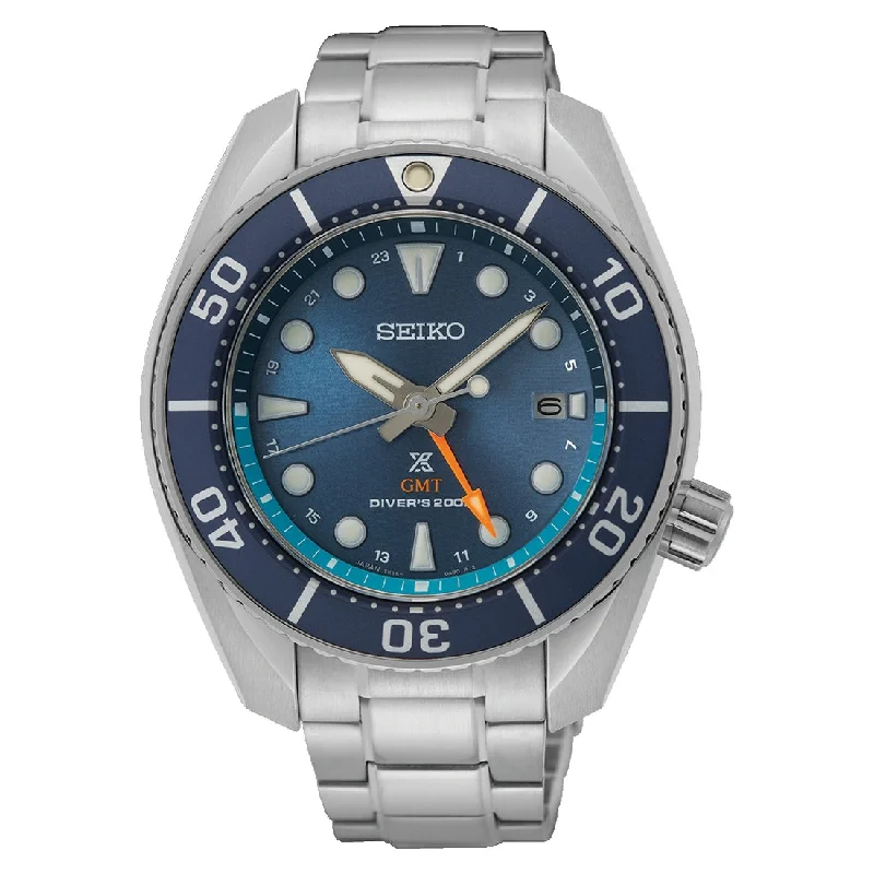 Men's Valentine's Day Design Sports Watches-Orologio Seiko Prospex SFK001J1 Sumo GMT carica solare blu