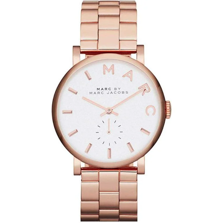 Men's Date Night Dress Watches-Marc Jacobs MBM3244 Ladies Baker Rose Gold Watch