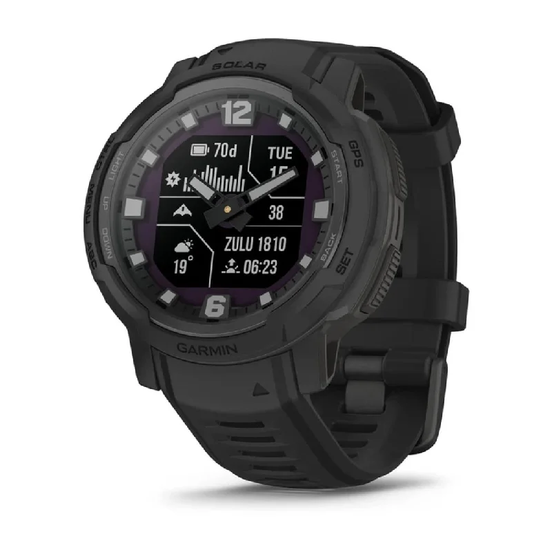 Men's Square Case Sports Watches-Orologio Garmin Instinct Crossover Tactical nero 010-02730-00 Men's Square Case Sports Watches-Orologio Garmin Instinct Crossover Tactical nero 010-02730-00