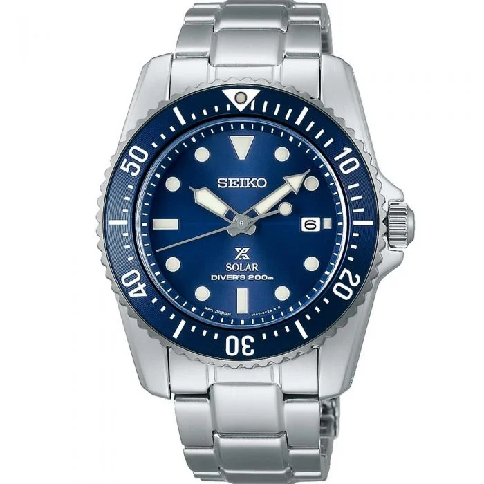 Men's Round Case Style Digital Watches-Seiko Prospex SNE585P Solar Divers