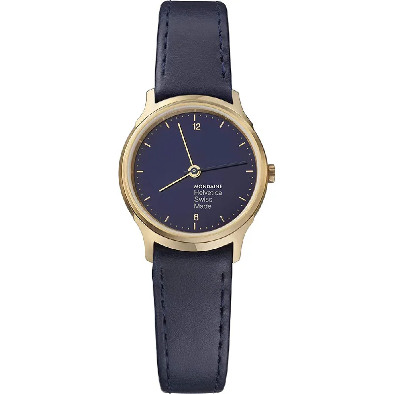 Men's Swiss High-End Edition-Mondaine Ladies Watch Helvetica No1 Navy Blue MH1.L1141.LD