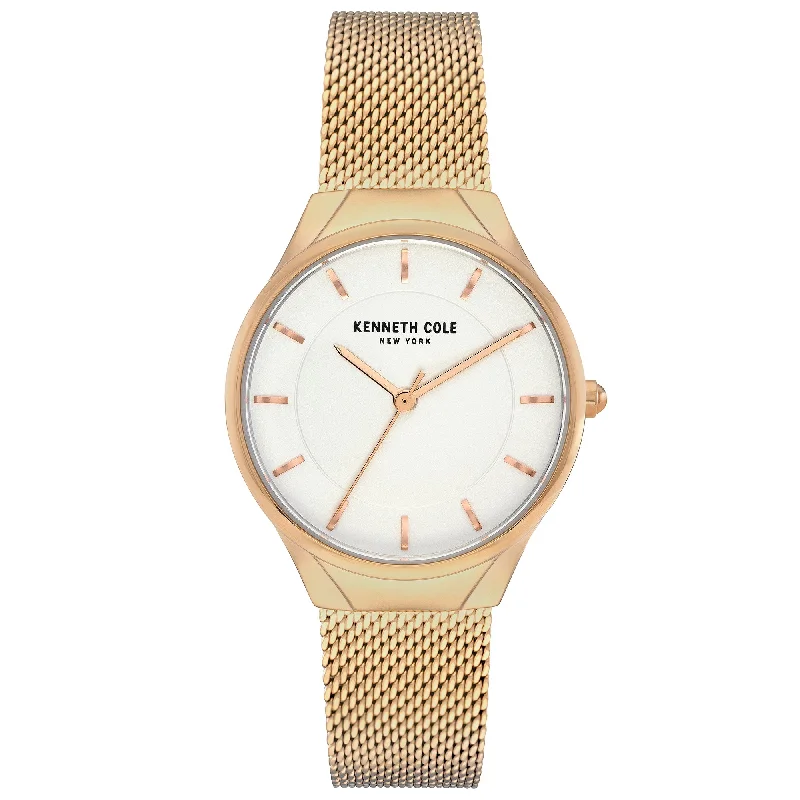 Men's Local Brand Slim Watches-Kenneth Cole Ladies Gold Watch KC50962002