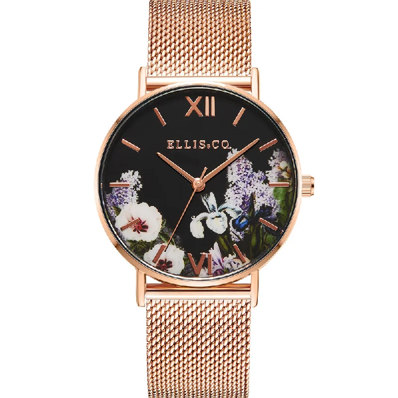 Women's Tonneau Case Style Dress Watches-Ellis & Co 'Iris'
