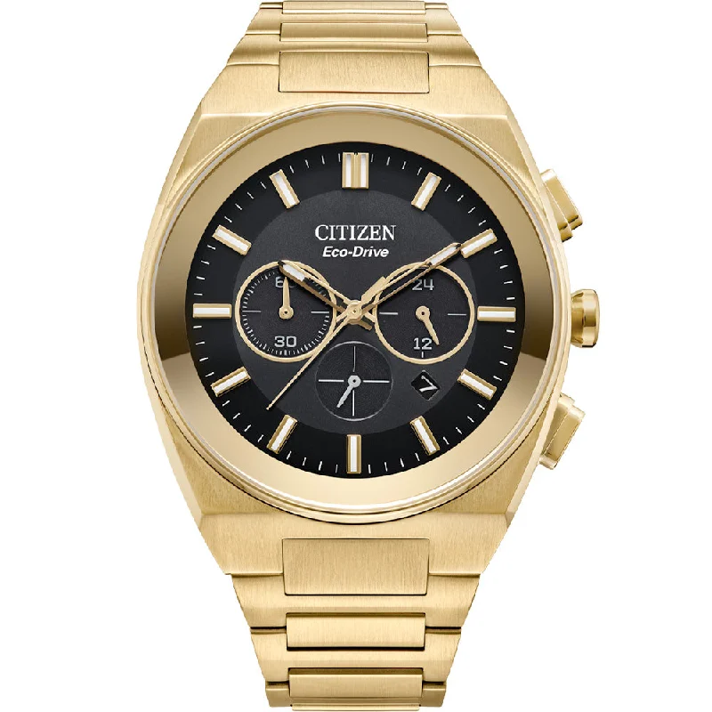 Men's Extra Large Digital Watches-Citizen Eco-Drive CA4582-54E Chronograph