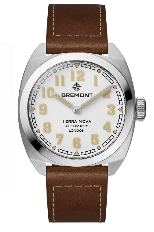 Men's Asian Made Dress Watches-Bremont Terra Nova 38mm TN38-ND-SS-WH-L-S