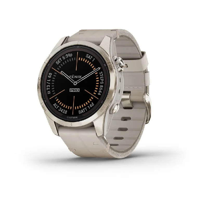 Women's Classic Design Mechanical Watches-Orologio Garmin Fenix 7S Pro 42mm pelle avorio 010-02776-30