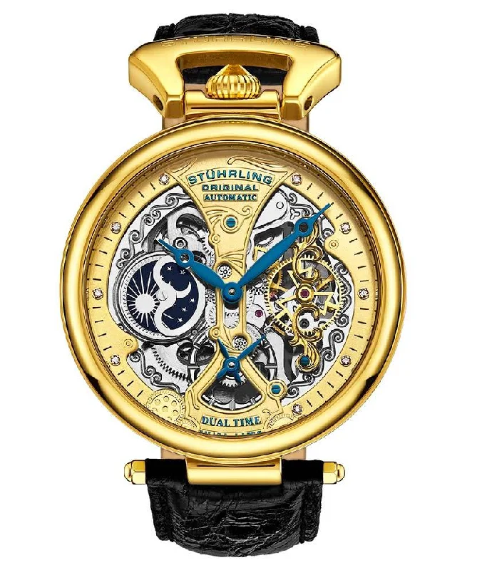 Gold Dial / Gold Case / Black Crocodile Strap Gold Layered Tang Buckle