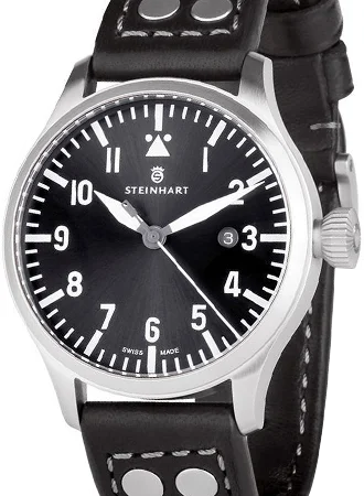 Men's Date Window Field Watches-Nav B-Uhr 44 Date Grey