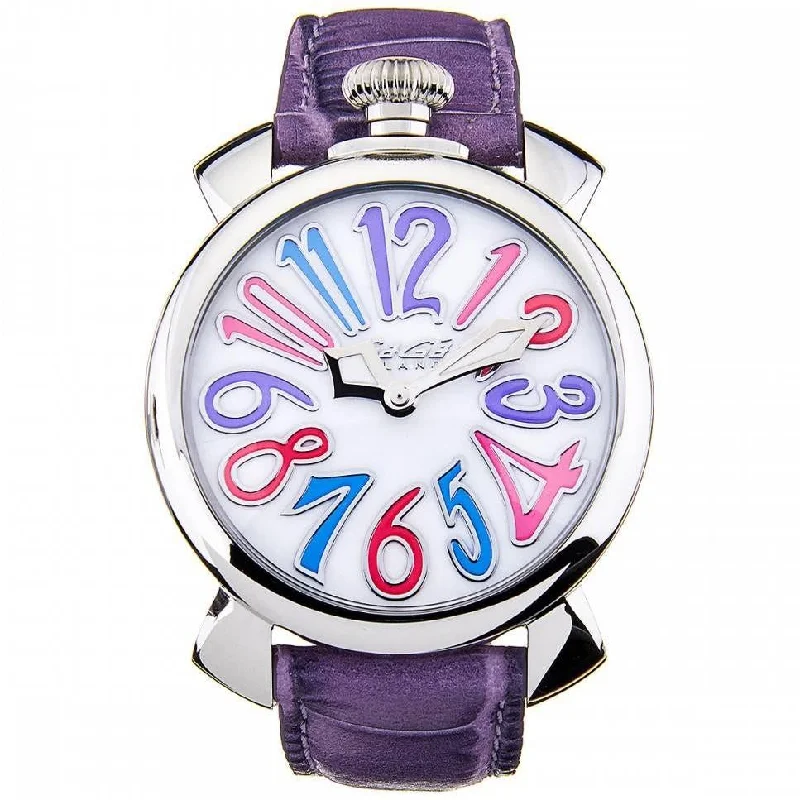 Men's Exhibition Caseback Field Watches-Gaga Milano Ladies Violet Manuale Watch 5020.07 Men's Exhibition Caseback Field Watches-Gaga Milano Ladies Violet Manuale Watch 5020.07