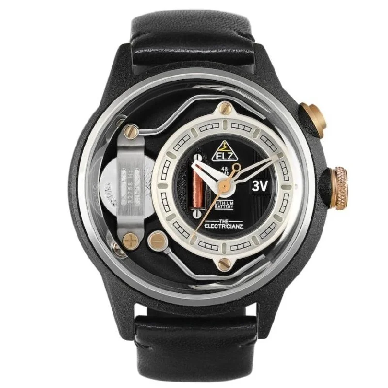 Men's Dive Watches with Mesh Strap -Electricianz Black Dresscode Watch ZZ-A1C/01