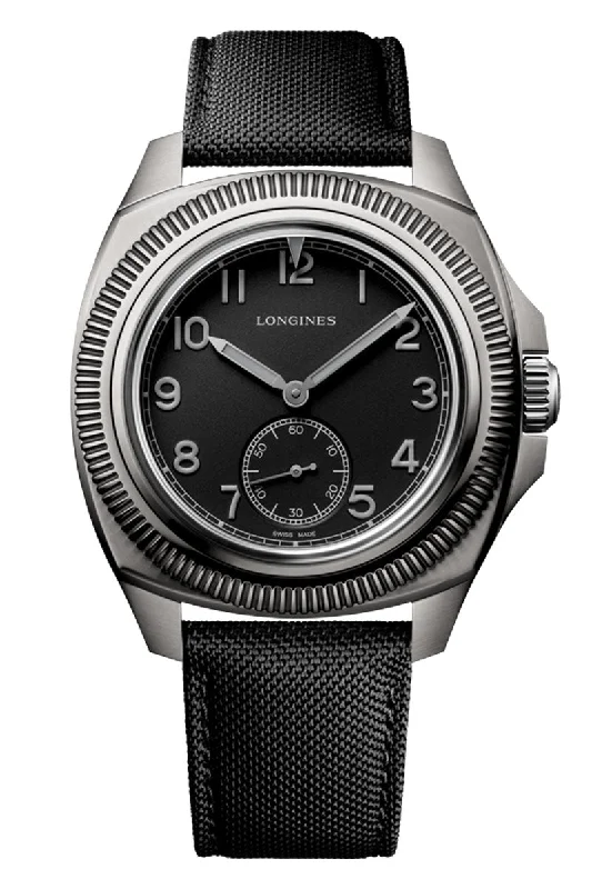 Men's Engagement Dress Watches-Longines Pilot Majetek Titanium Pioneer Edition L2.838.1.53.2