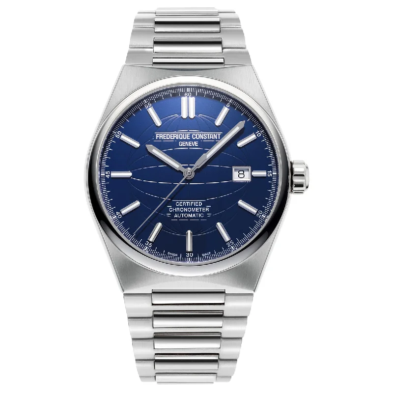 Men's Minimalist Style Dress Watches-Frederique Constant Men’s Fc Highlife Cosc Automatic Silver Watch  FC-303N4NH6B