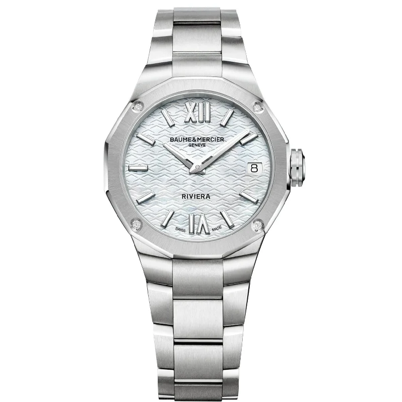 Men's Swiss Designer Edition-Baume & Mercier Riviera Quartz Ladies Silver Watch 10729 Men's Swiss Designer Edition-Baume & Mercier Riviera Quartz Ladies Silver Watch 10729