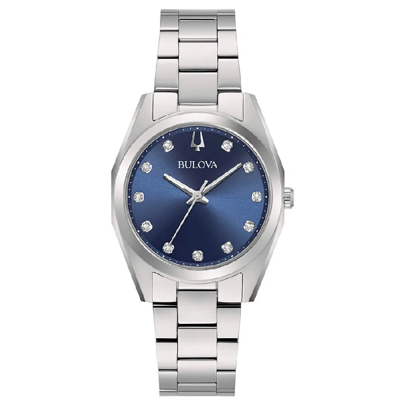 Women's Luxury Design Mechanical Watches-Orologio Bulova 96P229 Surveyor Lady blu diamanti Women's Luxury Design Mechanical Watches-Orologio Bulova 96P229 Surveyor Lady blu diamanti