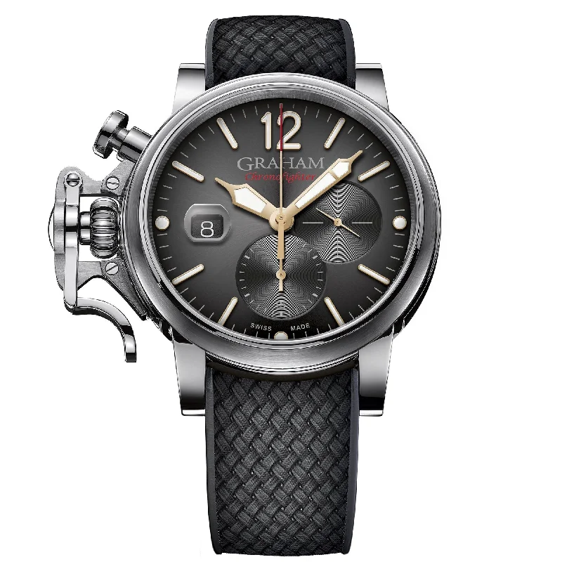 Men's Field Watches Birthday Edition-Graham Black Chronofighter Grand Vintage Watch 2CVDS.B25A Men's Field Watches Birthday Edition-Graham Black Chronofighter Grand Vintage Watch 2CVDS.B25A
