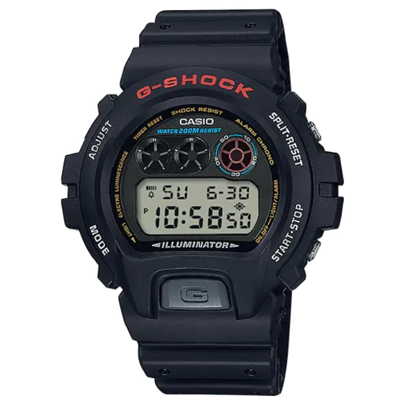 Men's American Made Digital Watches-Casio G-Shock Watch Men's Illuminator “Triple Graph” DW-6900-1VDR