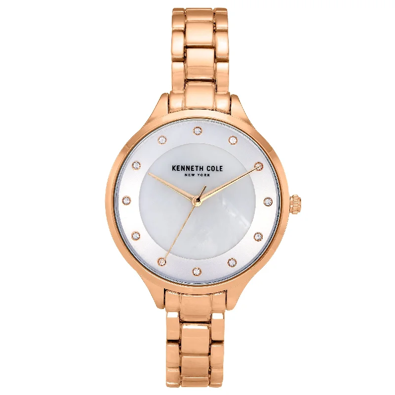 Men's Limited Edition Style Slim Watches-Kenneth Cole Ladies Rose Gold Watch KC50940002