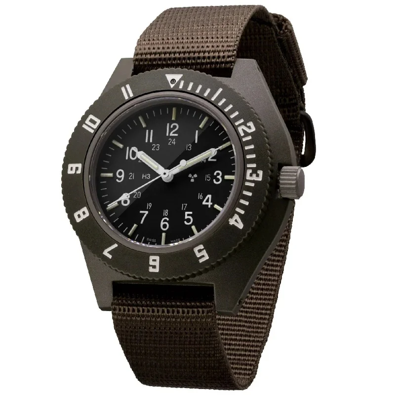 Men's Leather Field Watches-Marathon Sage Green Pilot's Navigator - 41mm No Government Markings Ballistic Nylon Sage Green WW194001-S-SG-D Men's Leather Field Watches-Marathon Sage Green Pilot's Navigator - 41mm No Government Markings Ballistic Nylon Sage Green WW194001-S-SG-D