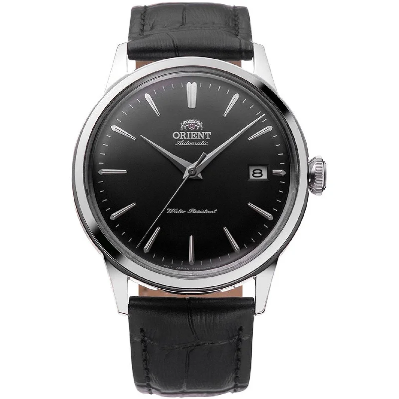 Men's Date Night Style Men's Watches-Orient Bambino Classic Men's Black Watch RA-AC0M02B30B