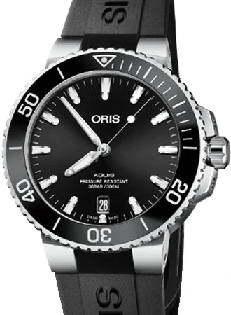 Men's Mechanical Watch Personalized-Aquis Date Black Sunburst - Rubber - 39.5mm - Ref. 01 733 7732 4134-07 4 21 64FC Men's Mechanical Watch Personalized-Aquis Date Black Sunburst - Rubber - 39.5mm - Ref. 01 733 7732 4134-07 4 21 64FC