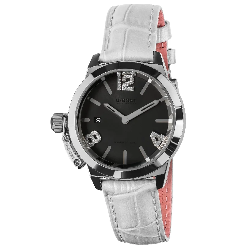 Men's Special Edition Design Men's Watches-U-Boat 8482 Ladies White Classico Watch