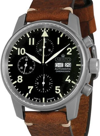 Men's Rotating Bezel Field Watches-Flieger Vintage Chronograph 3H229VIN - Sapphire