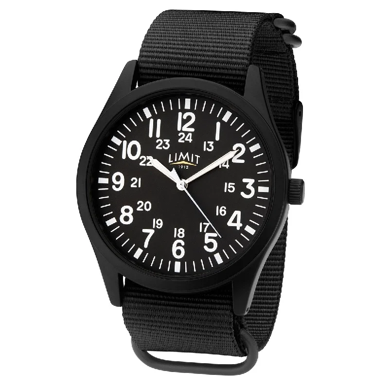 Men's Field Watches Winter Edition-Limit 5773.37 Men's Black Pilot Watch