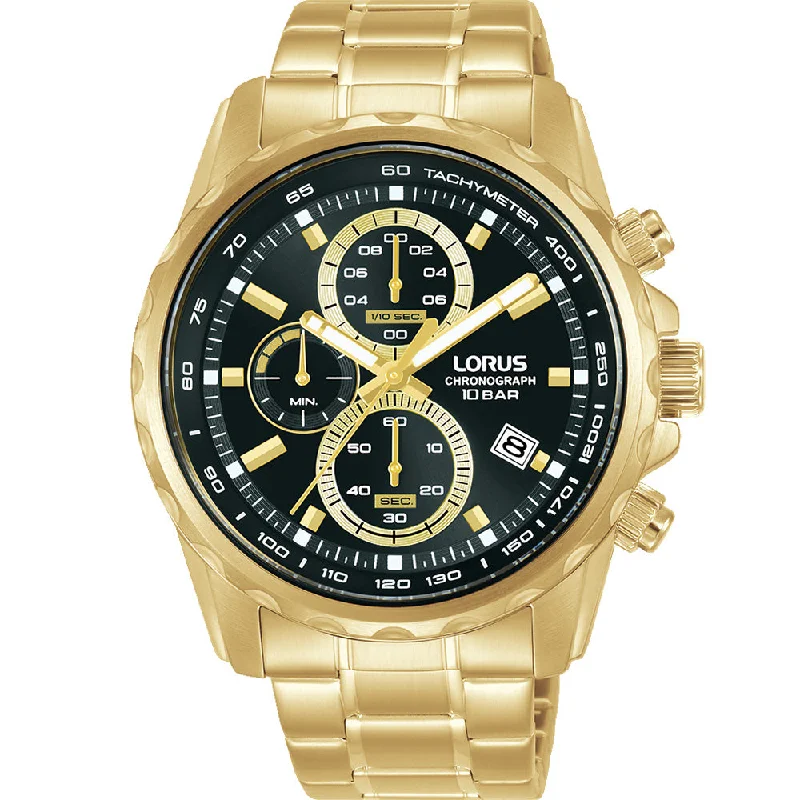 Men's Chronograph Watches with Stainless Steel -Lorus RM378JX-9 Chronograph