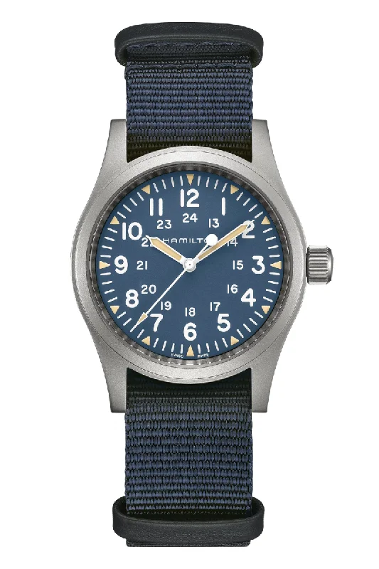 Men's Extra Large Design Dress Watches-Hamilton Khaki Field Mechanical H69439940