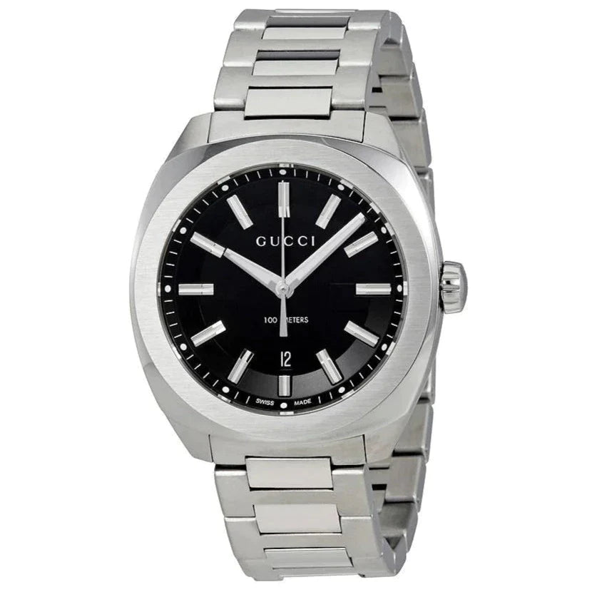 Men's Swiss Date Night Edition-Gucci YA142301 Men's GG2570 Black Watch