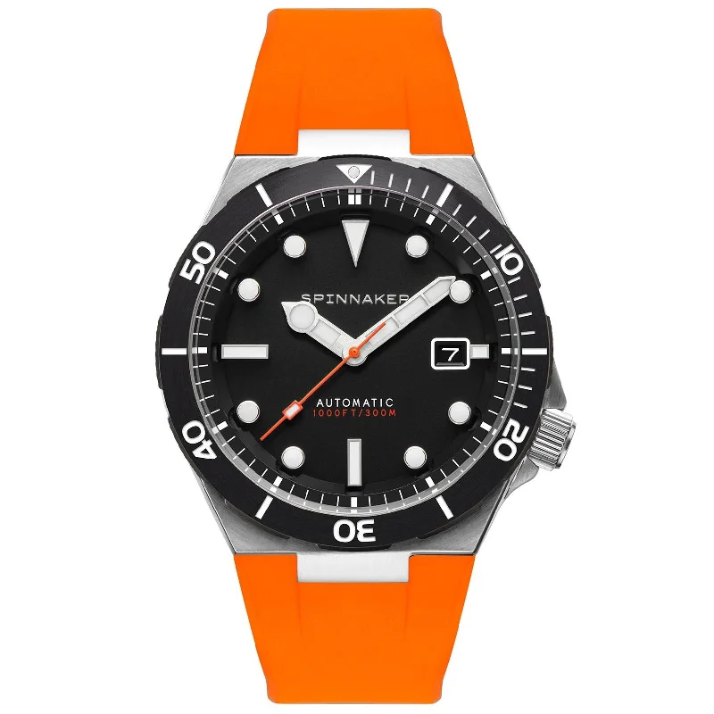 Men's Dive Watches with Shock Resistance -Spinnaker Tropical Orange Automatic Watch SP-5083-05