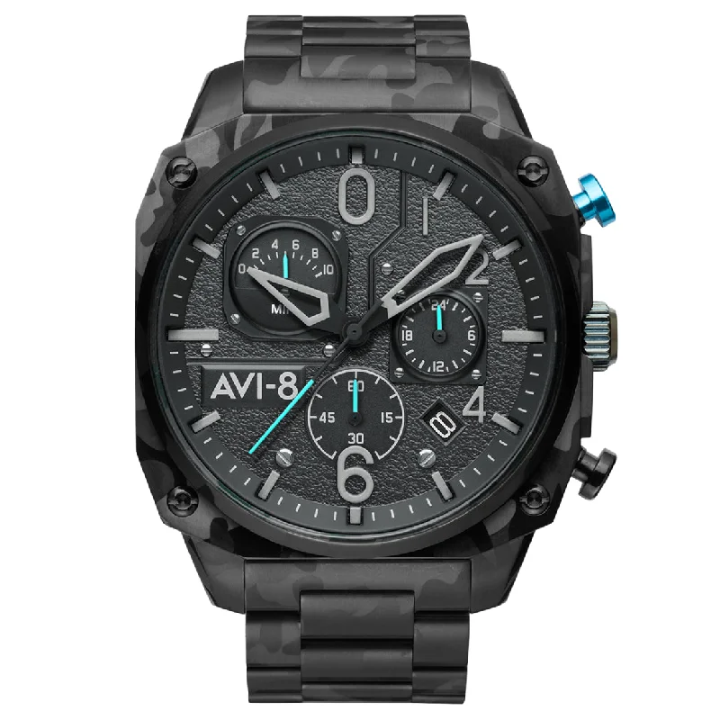 Men's Field Watches Eco-Drive Edition-AVI-8 Men's Night Camo Hawker Hunter Watch AV-4052-11