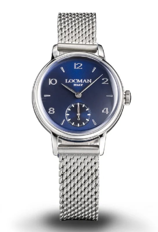 Women's Christmas Gift Style Mechanical Watches-Locman 1960 donna blu piccoli secondi maglia milano 0258A02A-00BLNKB0 Women's Christmas Gift Style Mechanical Watches-Locman 1960 donna blu piccoli secondi maglia milano 0258A02A-00BLNKB0