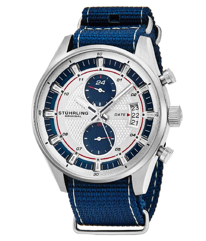 Men's Tactical Field Watches-Globetrotter GMT Quartz 44mm Aviator