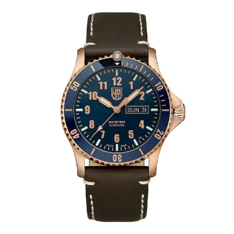 Men's White Dial Dress Watches-Automatic Sport Timer, 42mm, Limited Edition Bronze