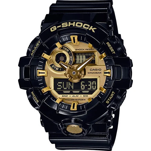 Men's Smart Style Men's Sports Watches-Orologio G-Shock GA-710GB-1AER nero quadrante oro Men's Smart Style Men's Sports Watches-Orologio G-Shock GA-710GB-1AER nero quadrante oro