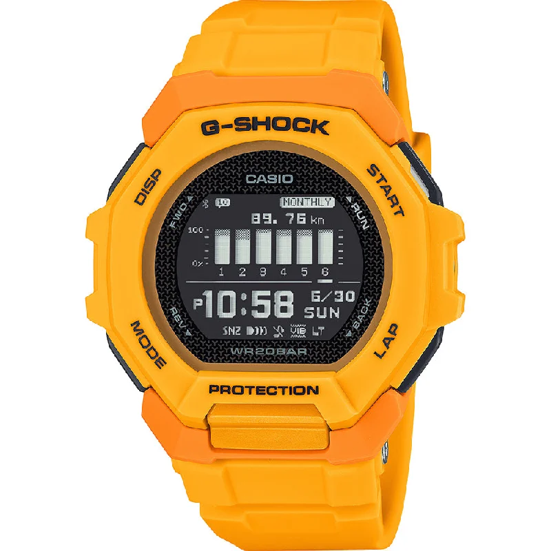 Men's Vintage Style Men's Sports Watches-G-Shock GBD300-9D G-SQUAD Bluetooth