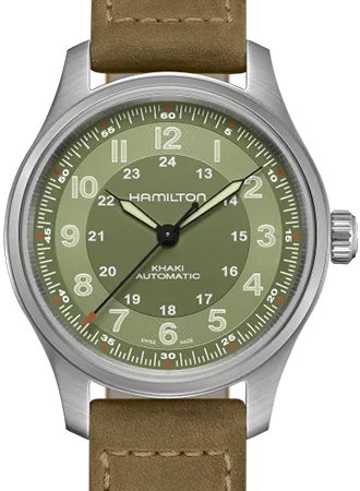 Men's Field Watches Gift Edition-Khaki Field Titanium Auto 42 Green Ref. H70545560