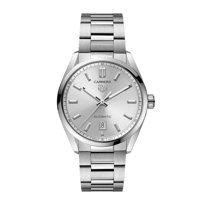 Men's Swiss Party Wear Edition-Tag Heuer Carrera Men's Grey Date Automatic Watch WBN2111.BA0639