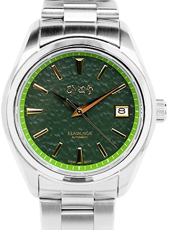 Men's Oval Case Dress Watches-Habuka 39 Deluxe Sugi Green (杉)