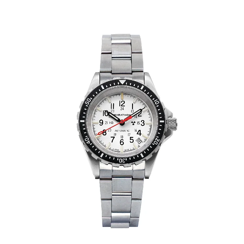 Men's Oval Case Style Sports Watches-36mm Arctic Edition Medium Diver's Automatic (MSAR Auto) with Stainless Steel Bracelet