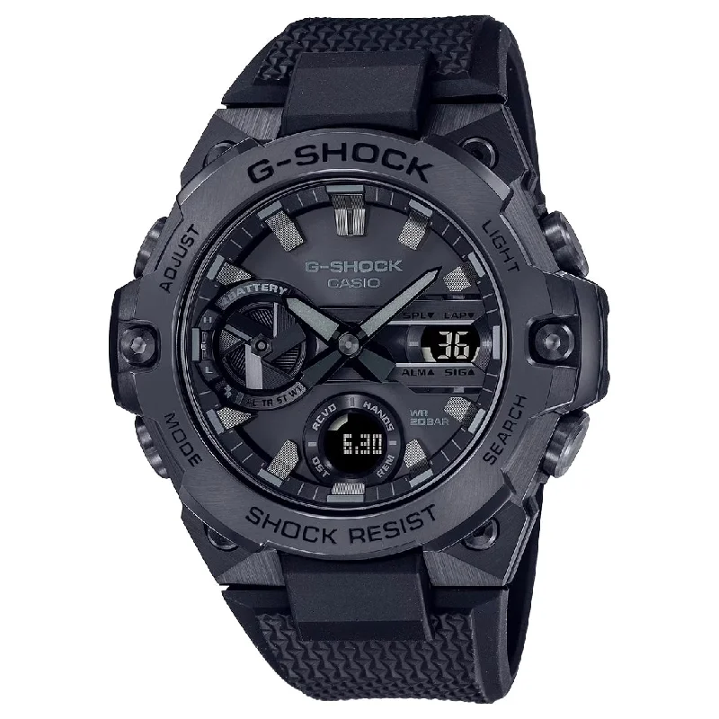 Men's Solar Powered Sports Watches-Orologio G-Shock GST-B400BB-1AER acciaio trattato IP nero