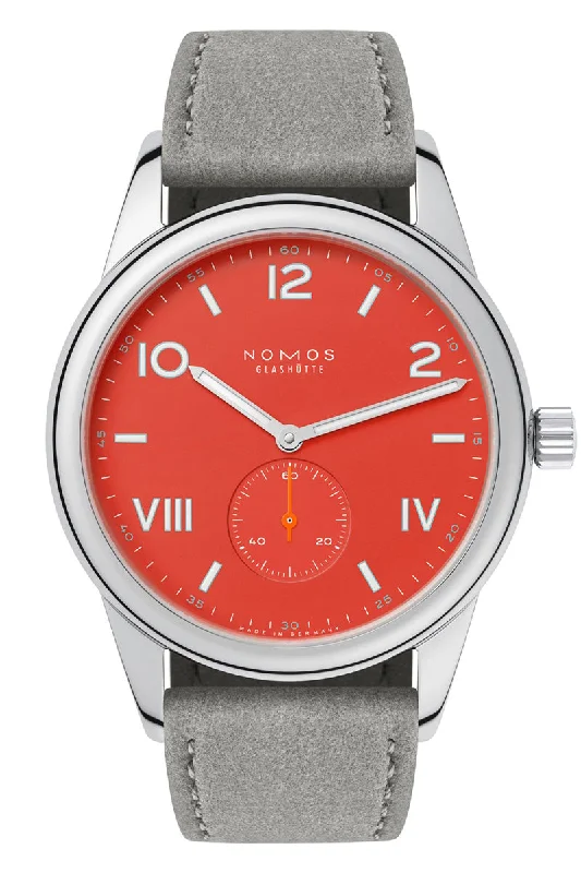 Men's Birthday Design Dress Watches-Nomos Glashütte Club Campus 38 Nonstop Red 723