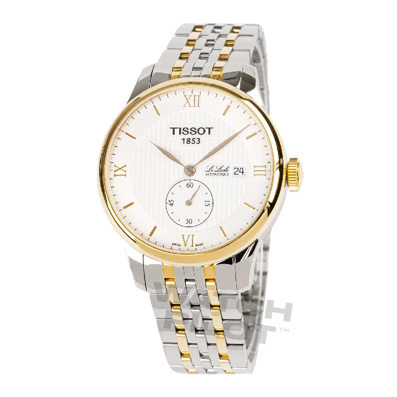 Men's Classic Watch Custom-Tissot T-Classic Le Locle Men's Silver Gold Watch T0064282203801