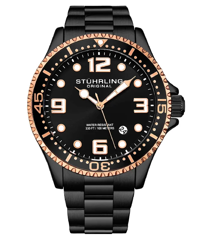 Black Dial / Black Case / Black Stainless Steel Bracelet Black Deployant Buckle 2