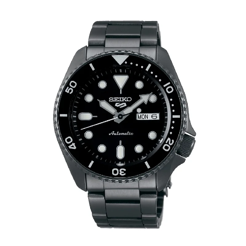 Men's Autumn Style Men's Sports Watches-Orologio Seiko 5sport SRPD65K1 in acciaio trattato IP nero