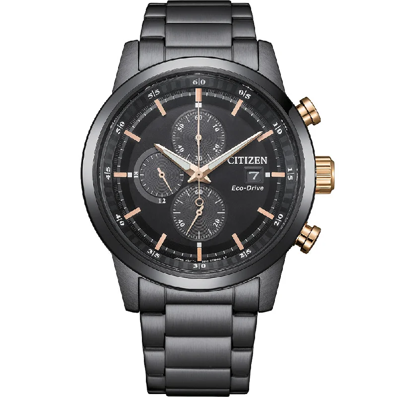 Men's American Made Style Digital Watches-Citizen Eco-Drive CA0746-85E Chronograph