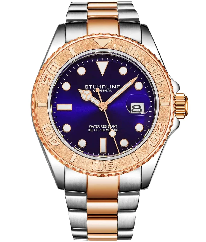 Blue Dial/Silver Case/Rose Bracelet